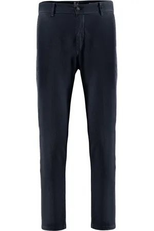 Bomboogie Bukser, Herre, Blå, W34, Stretch Cotton Piqué Chino Bukser