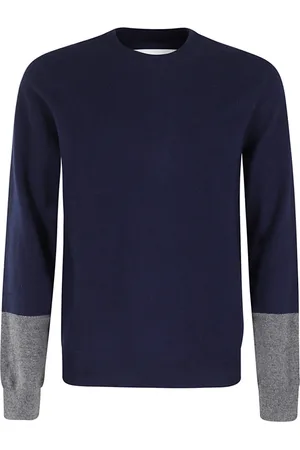 Comme des Garçons Strik, Herre, Blå, S, Strik Pullover Sweater