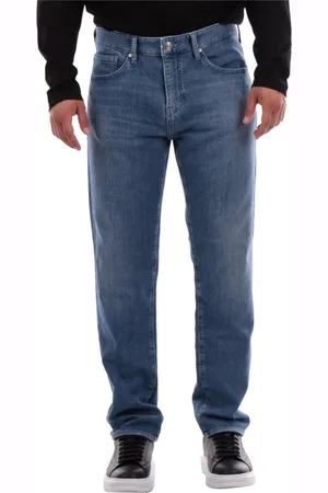 Emporio Armani Jeans, Herre, Blå, W34, Bomuld, Slim-fit Jeans