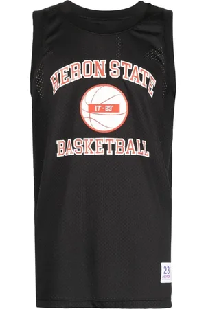 Heron Preston Top, Herre, Sort, XL, Polyester, Basketball Tank Top
