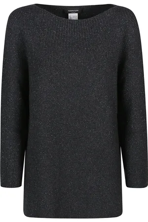 Fabiana Filippi Strik, Dame, Sort, XS, Cozy Knit Pullover Sweater