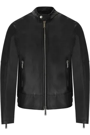 Dsquared2 Jakke, Herre, Sort, M, Læder, Læder Biker Jakke