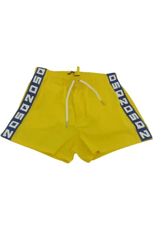 Dsquared2 Badetøj, Herre, Gul, XL, Polyester, Boxer Midi Badeshorts