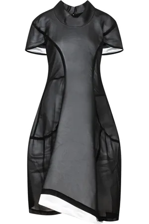 Comme des Garçons Kjole, Dame, Sort, S, Polyester, Polyester Mini Kjole