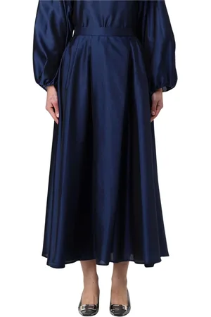 Emporio Armani Nederdel, Dame, Blå, S, Elegant A-Line Nederdel