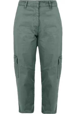 Bomboogie Bukser, Dame, Grøn, 2XS, Bomuld, Heavy Stretch Bomuldsatin Cargo Bukser