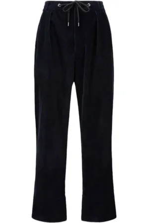 Moncler Bukser, Herre, Blå, M, Bomuld, Navy Corduroy Jogging Bukser