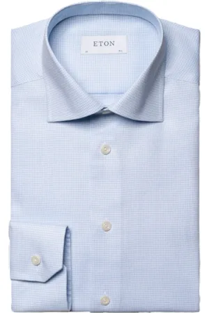 Eton Skjorte, Herre, Blå, 5XL, Contemporary Twill Skjorte