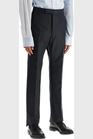 Thom Browne Bukser, Herre, Grå, S, Uld, Pinstripe Uld Bukser