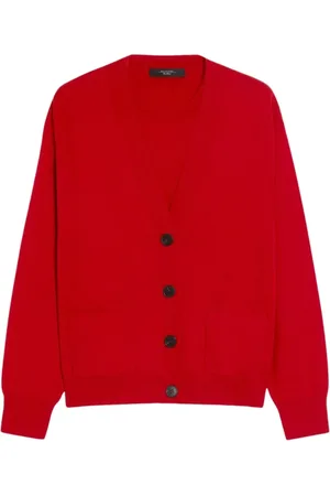 Max Mara Strik, Dame, Rød, M, Uld, Decano Strik Sæt
