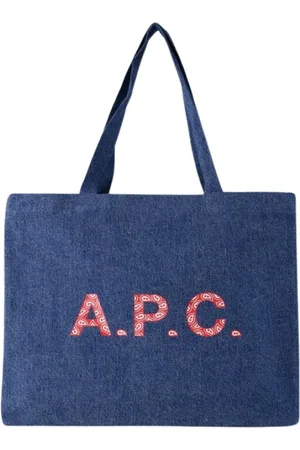 A.P.C. Taske, Herre, Blå, ONE SIZE, Bomuld, Diane Shopper Taske