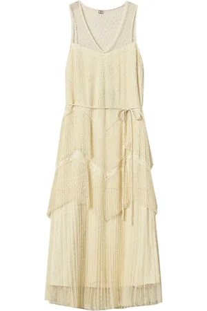 Twin-Set Kjole, Dame, , M, Uld, Elegant Ivory Lace Kjole