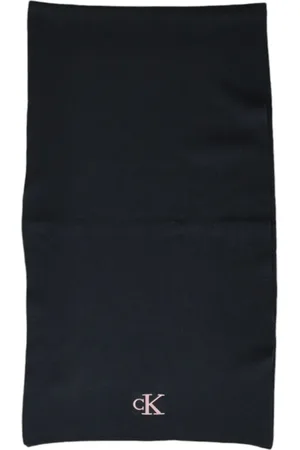 Calvin Klein Tilbehør, Dame, Sort, ONE SIZE, Uld, Sort dameshalstørklæde - Elegant efterårs-/vintertilbehør