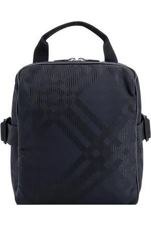 Burberry Taske, Herre, Sort, ONE SIZE, Uld, Sort skuldertaske med dobbelte rum