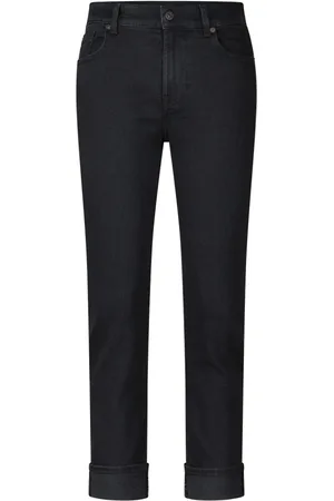 7 for all Mankind Jeans, Dame, Sort, W32, Tyl, Komfortable Straight Leg Jeans