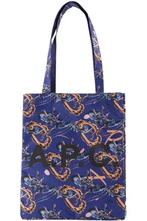 A.P.C. Taske, Dame, Blå, ONE SIZE, Læder, Lou Reversible Shopper Taske