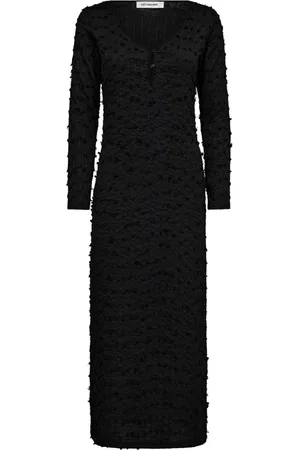 Co`Couture Kjole, Dame, Sort, M, Uld, Pompomcc Kjole med V-udskæring