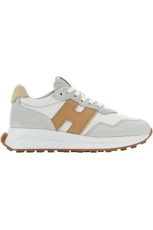 Hogan Sko, Dame, Flerfarvet, 38 EU, Læder, Brune Læder Sneakers med H-detalje