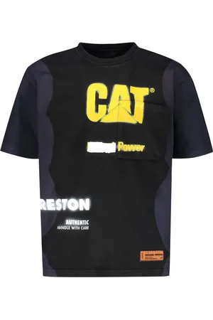 Heron Preston Top, Herre, Sort, S, Bomuld, Kat Printet Bomulds T-shirt
