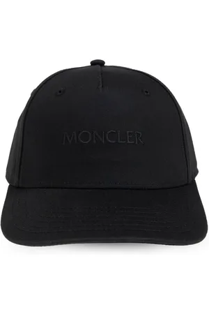 Moncler Tilbehør, Dame, Sort, ONE SIZE, Bomuld, Broderet Logo Gabardine Baseball Cap