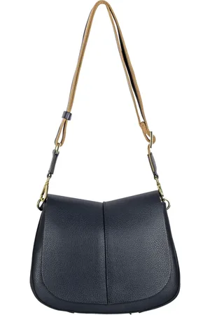 Gianni chiarini Taske, Dame, Blå, ONE SIZE, Læder, Helena Round Læder Crossbody Taske