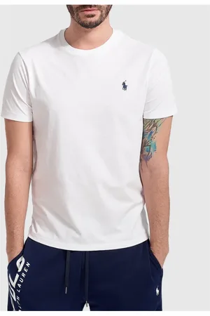 Ralph Lauren Top, Herre, Hvid, M, Bomuld, Hvid T-shirt