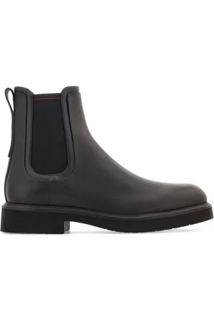 Salvatore Ferragamo Sko, Herre, Sort, 42 1/2 EU, Chelsea Støvler