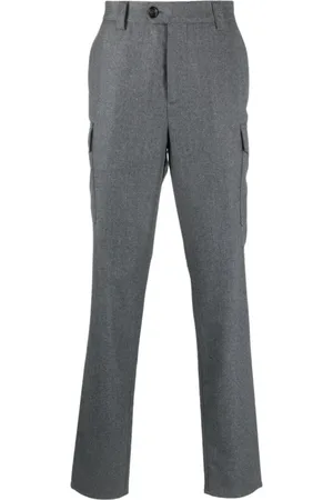 Brunello Cucinelli Bukser, Herre, Grå, XL, Uld, Pantaloni - Stilfulde og alsidige chinos