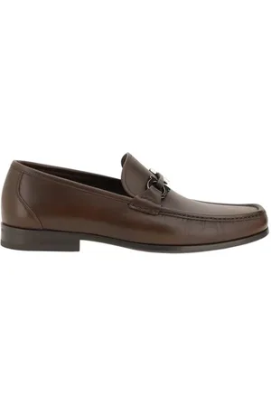 Salvatore Ferragamo Sko, Herre, Brun, 38 EU, Ornamento Gancini Loafers