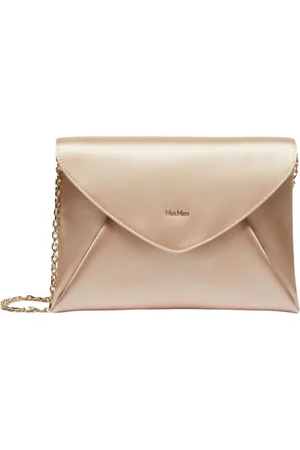 Max Mara Taske, Dame, Lyserød, ONE SIZE, Satin, Satin Envelope Clutch med kæderem