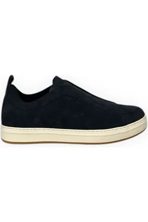 Hogan Sko, Herre, Blå, 43 EU, Læder, Slip-On Sneakers med Logo