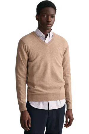 GANT Strik, Herre, , M, Uld, Klassisk V-hals Uld Sweater