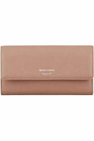 Emporio Armani Tilbehør, Dame, Brun, ONE SIZE, Læder, Kortholder til pung