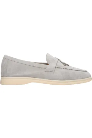 Estro Sko, Dame, Grå, 36 EU, Læder, Lysegrå Tassel Loafers