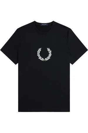 Fred Perry Top, Herre, Sort, M, Bomuld, Laurel Wreath Graphic T-Shirt