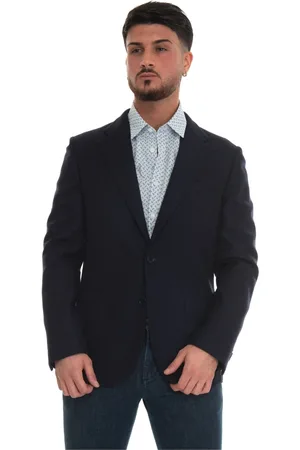 FAY Jakke, Herre, Blå, 3XL, 2-knaps Decostrueret Blazer i Kashmirblanding
