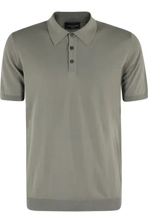 Roberto Collina Top, Herre, Grøn, L, Bomuld, Militærgrøn Polo Skjorte