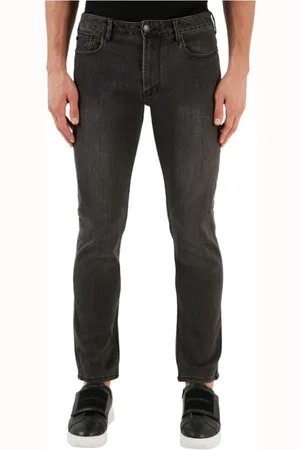 Emporio Armani Jeans, Herre, Sort, W30, Bomuld, 5-Pocket Slim-Fit Jeans