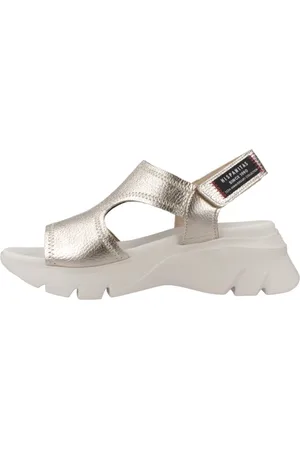 Hispanitas Sko, Dame, Gul, 37 EU, Uld, Stilfulde flade sandaler