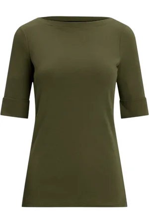 Ralph Lauren Top, Dame, Grøn, XS, Bomuld, T-shirts og Polos Militær