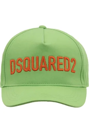 Dsquared2 Tilbehør, unisex, Grøn, ONE SIZE, Bomuld, Snapback Baseball Cap med Broderet Logo