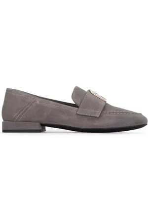 Furla Sko, Dame, Brun, 35 EU, Læder, Logo-Plaque Slip-On Loafers