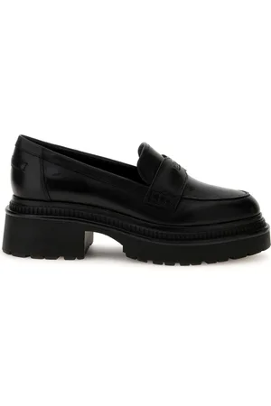 Guess Sko, Dame, Sort, 40 EU, Læder, Sort Læder Loafers