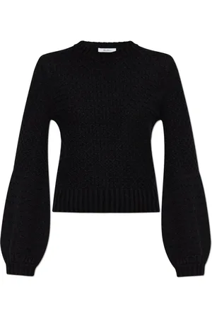 Max Mara Strik, Dame, Sort, L, Uld, Sweater Elvira