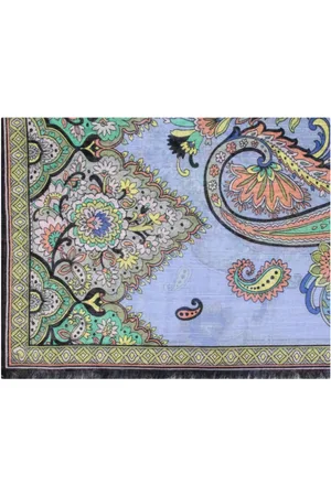 Etro Tilbehør, Dame, Flerfarvet, ONE SIZE, Bomuld, Paisley Motif Forårstørklæde