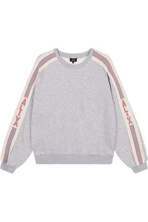 Alix the label Sweathshirts & Hoodies, Dame, Grå, L, Bomuld, Stribet Tape Sweater
