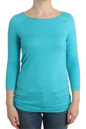 ERMANNO SCERVINO Top, Dame, Blå, M, Modal Blend Elegant Top