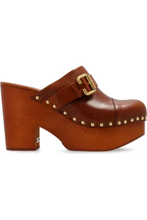 Chloé Sko, Dame, Brun, 40 EU, Uld, Sandaler med Hæl Jeanette