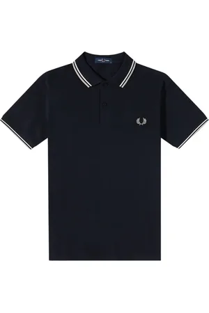 Fred Perry Top, Herre, Blå, 2XL, Bomuld, Slim Fit Twin Tipped Polo