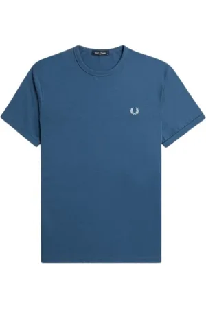 Fred Perry Top, Herre, Blå, XL, Bomuld, T-Shirt